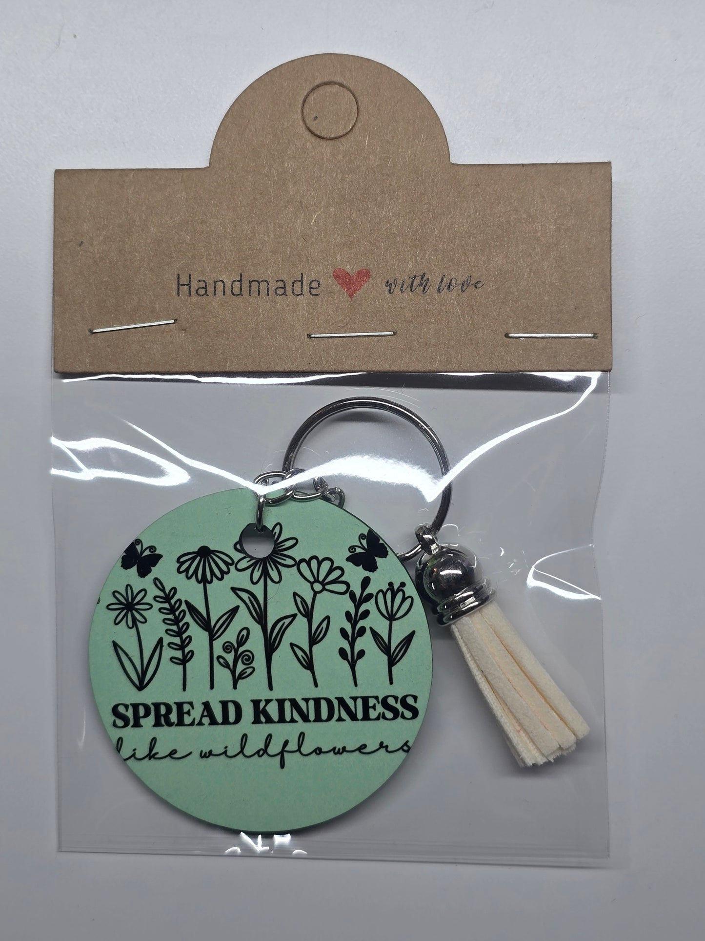Spread Kindness Like Wildflowers Keychain