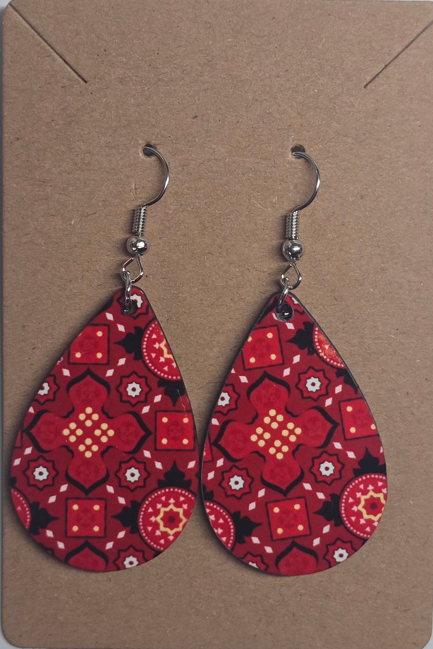 Red Bandana Earrings