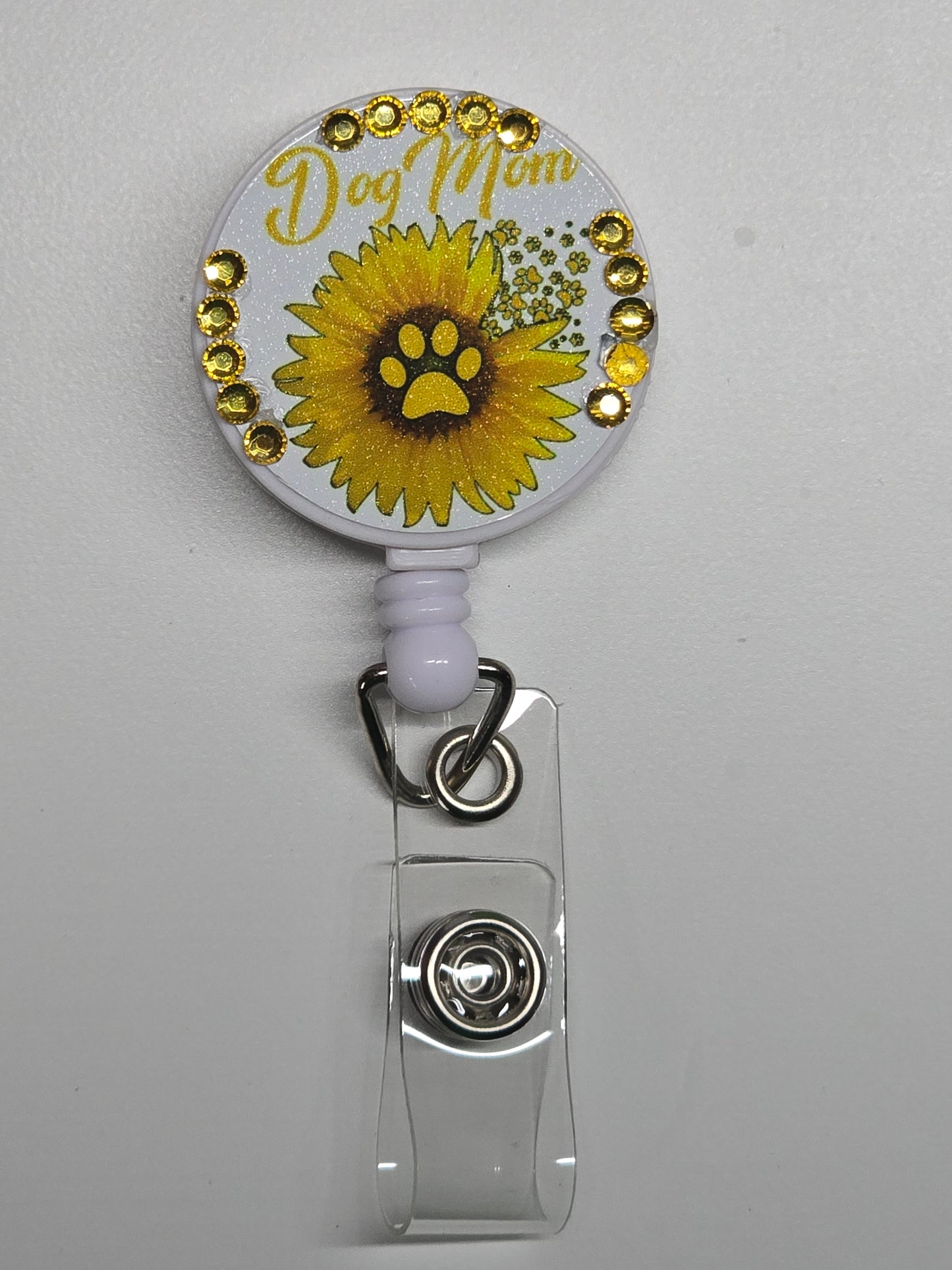 Dog Mom Retractable Badge Reel