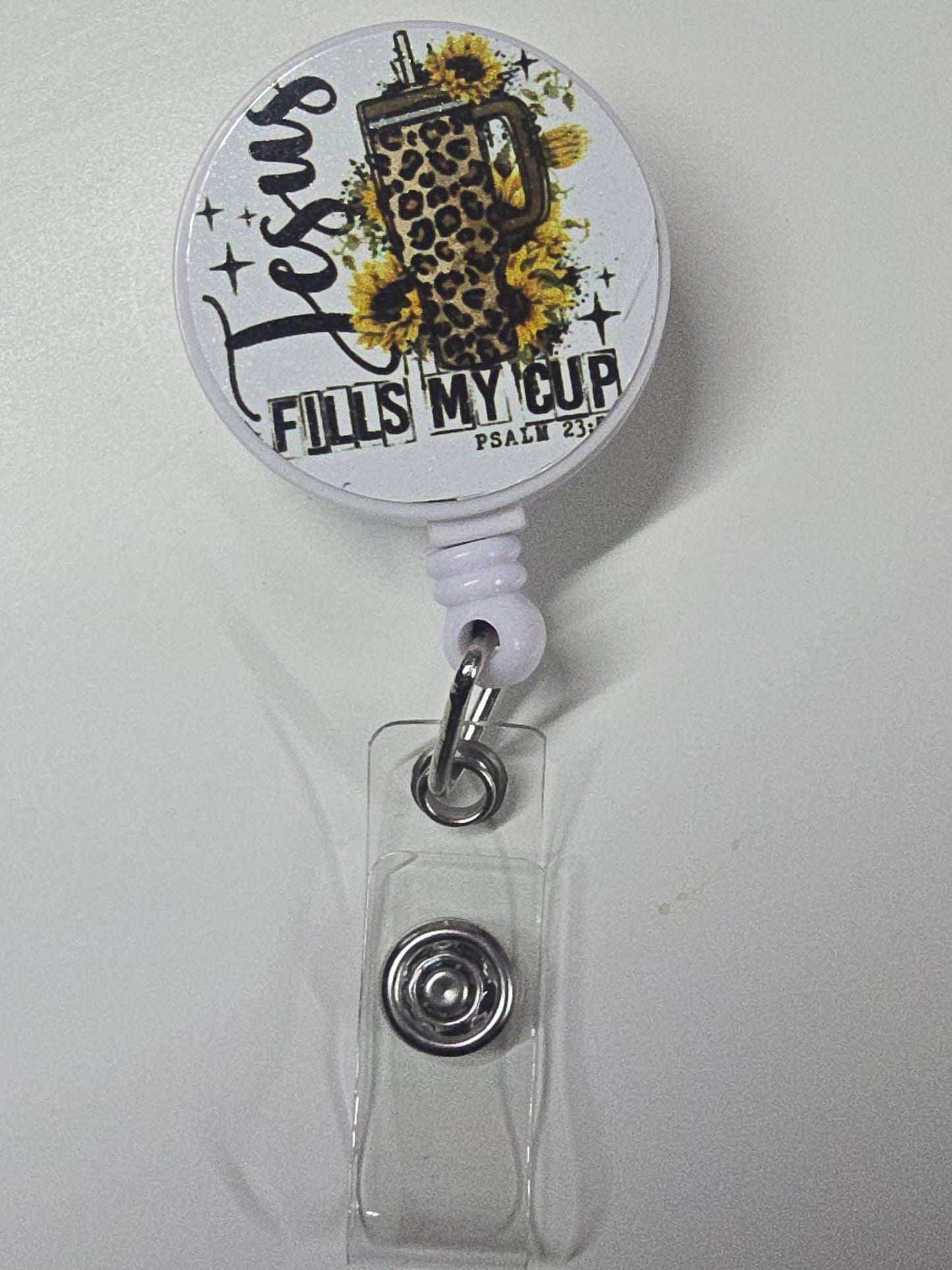 Jesus Fills My Cup Retractable Badge Reel