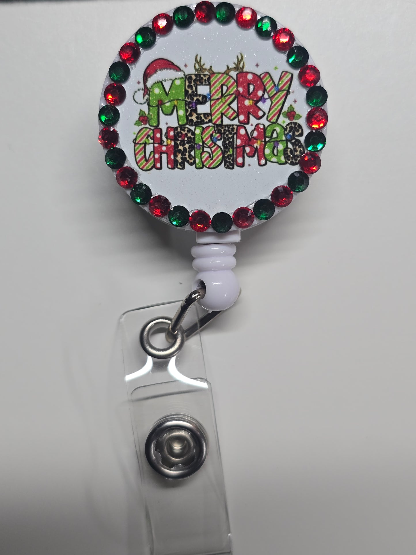 Merry Christmas Retractable Badge Reel