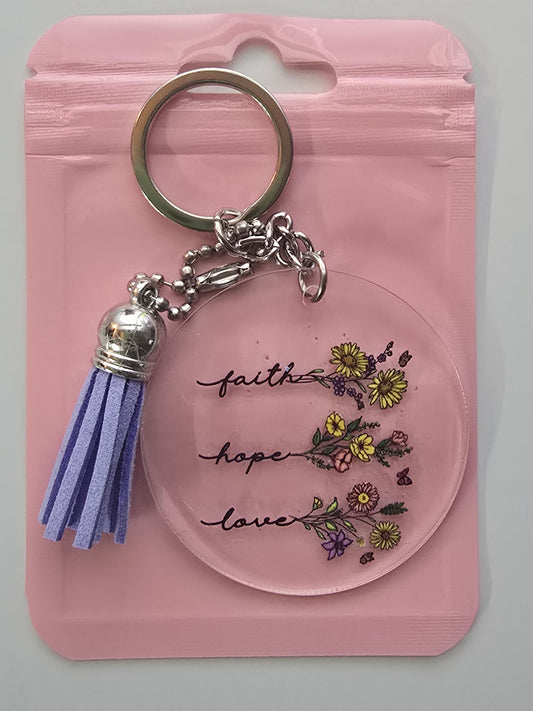 Faith Hope Love Keychain