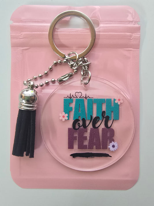 Faith Over Fear Keychain