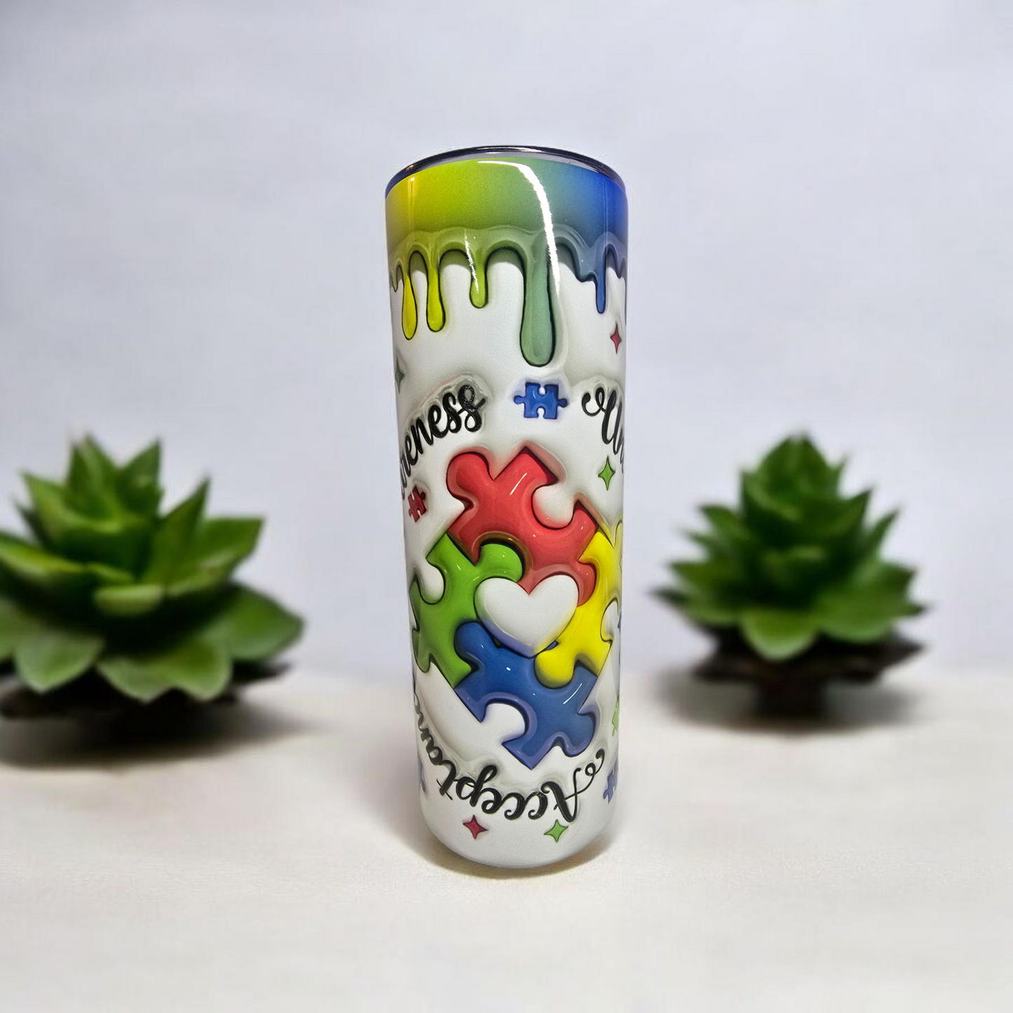 Awareness Understanding Acceptance Autism Awareness - 20oz Tumbler