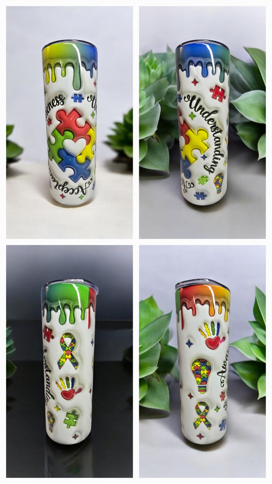 Awareness Understanding Acceptance Autism Awareness - 20oz Tumbler