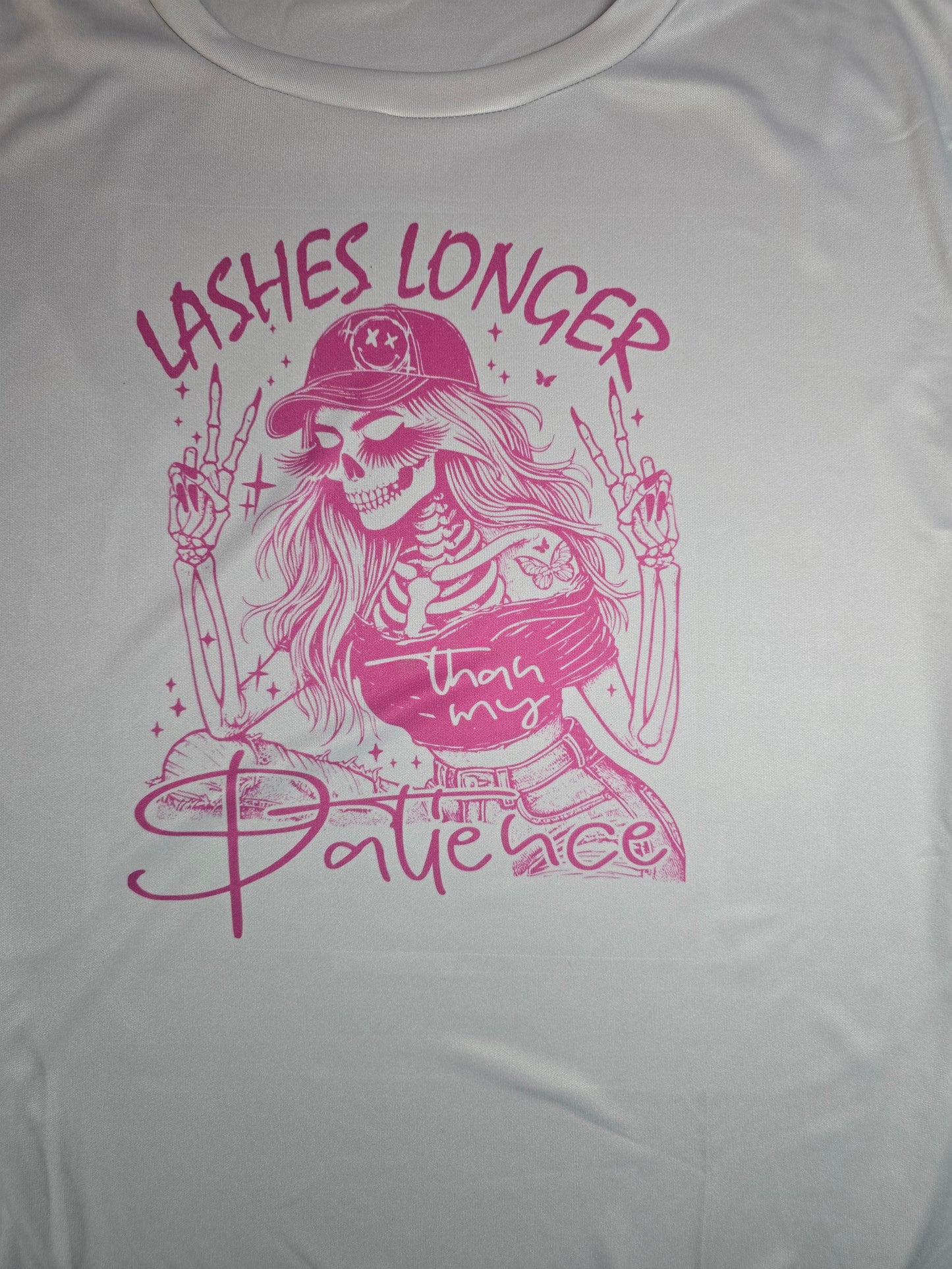 Lashes Longer Than My Patience - Pink Graphic