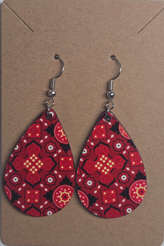 Red Bandana Earrings