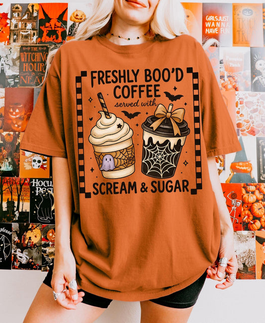Freshly Boo'd Coffee Served with Scream & Sugar